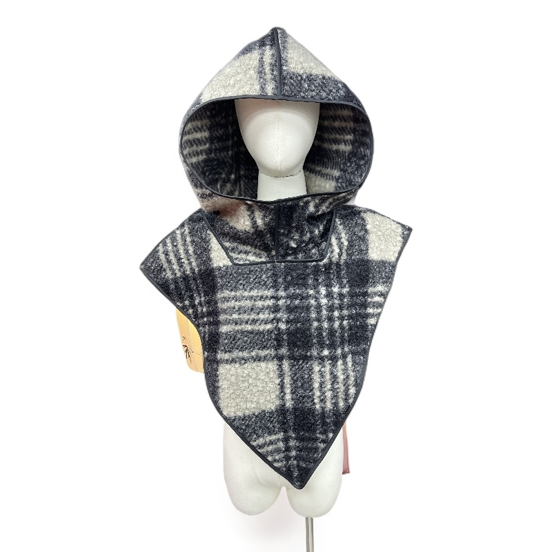 彩蝶1735冬季新款个性时尚百搭连帽披肩斗篷