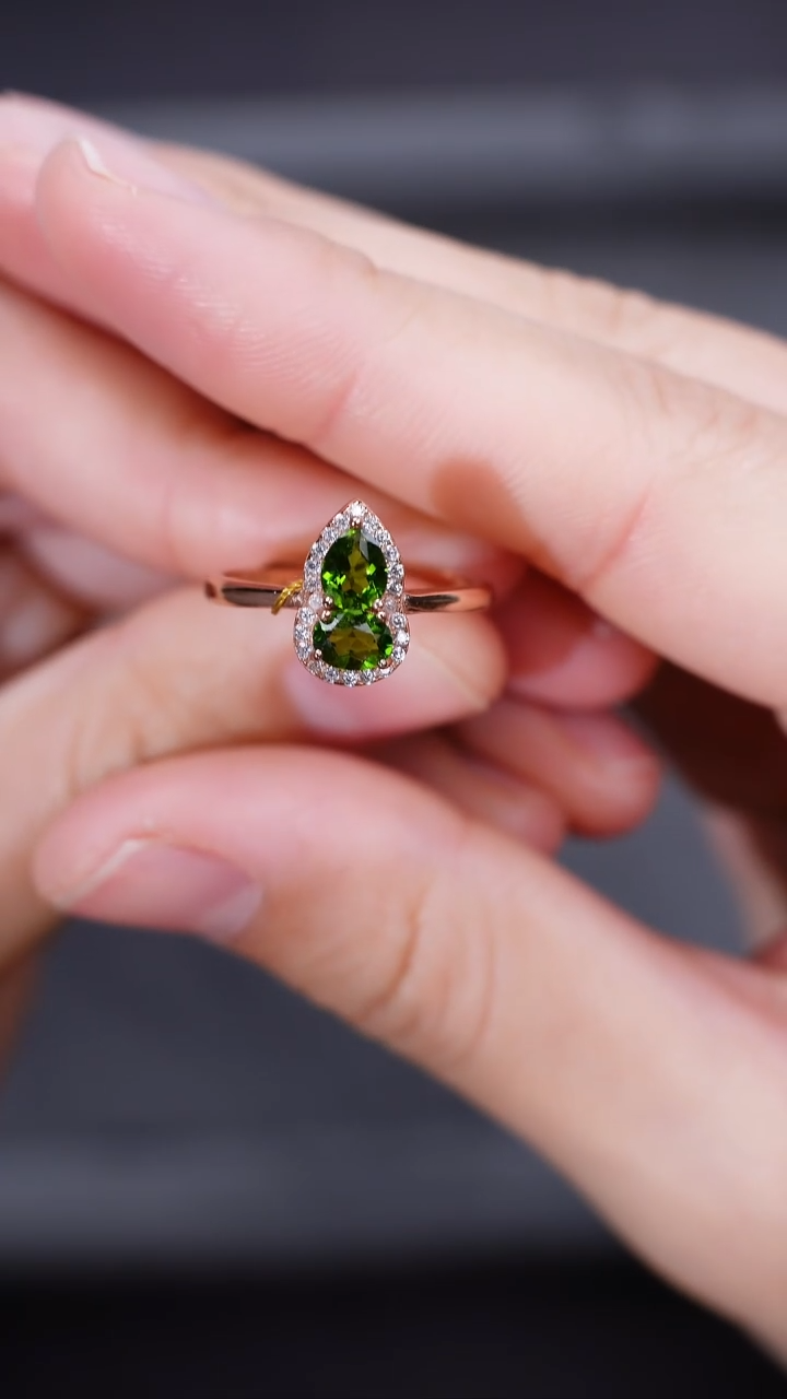 【闪购商品】透辉石手饰银S925镶嵌手饰