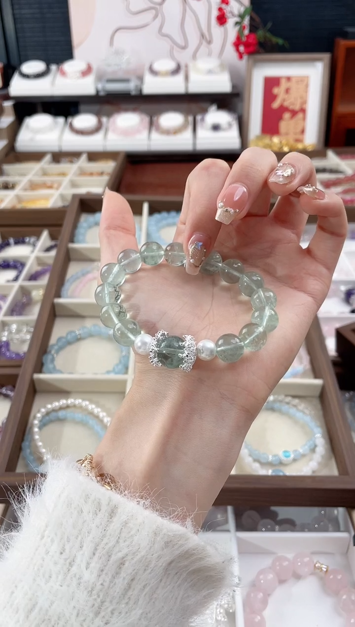 【闪购商品】水晶手链未镶嵌天然水晶单圈双圈素圈设计款气质