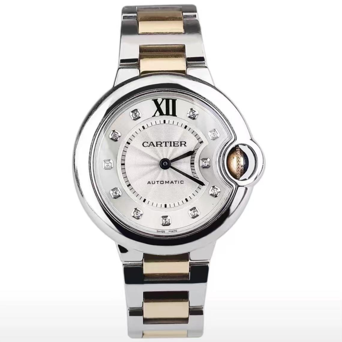 99新 Cartier/卡地亚 蓝气球WE902061 33间金钻刻女士机械表 单表