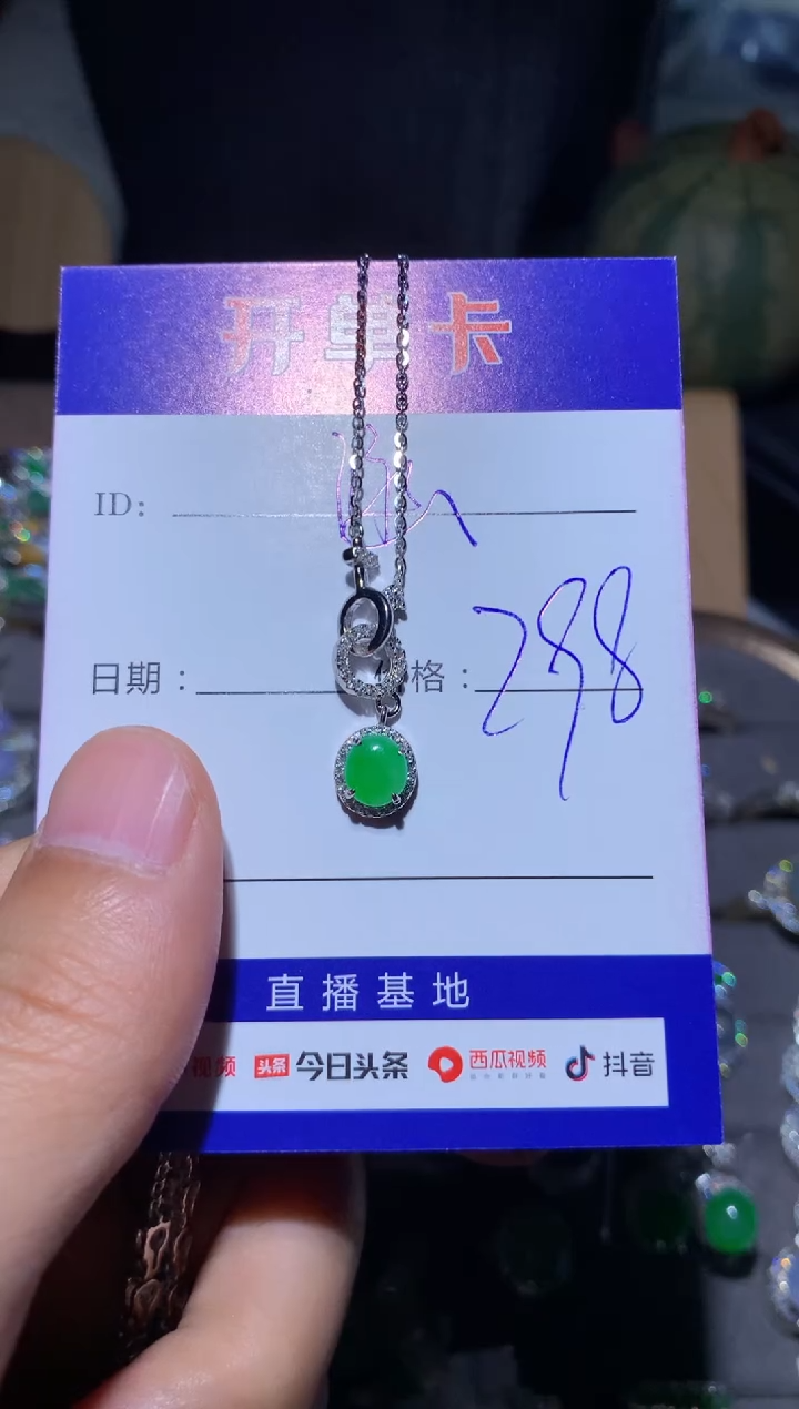 【闪购商品】翡翠颈饰银S925镶嵌 定向 是很多的涵