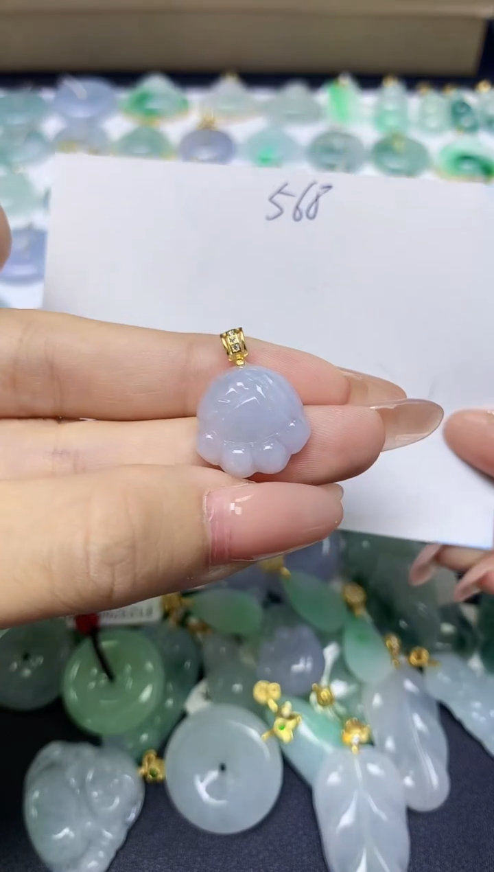 颈饰未镶嵌翡翠天然缅甸A货翡翠百元以上9元证书费自理