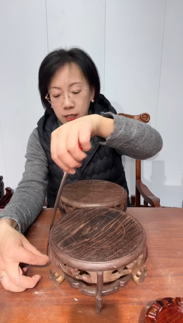 木鸡翅木龙头几18*20*11.5两个