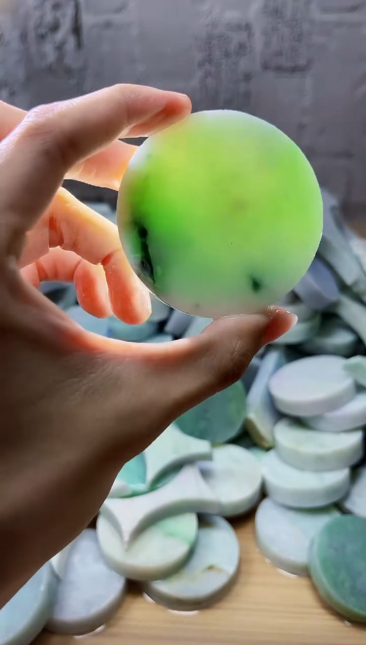 裸石翡翠翡翠a货正品玉石古陈884