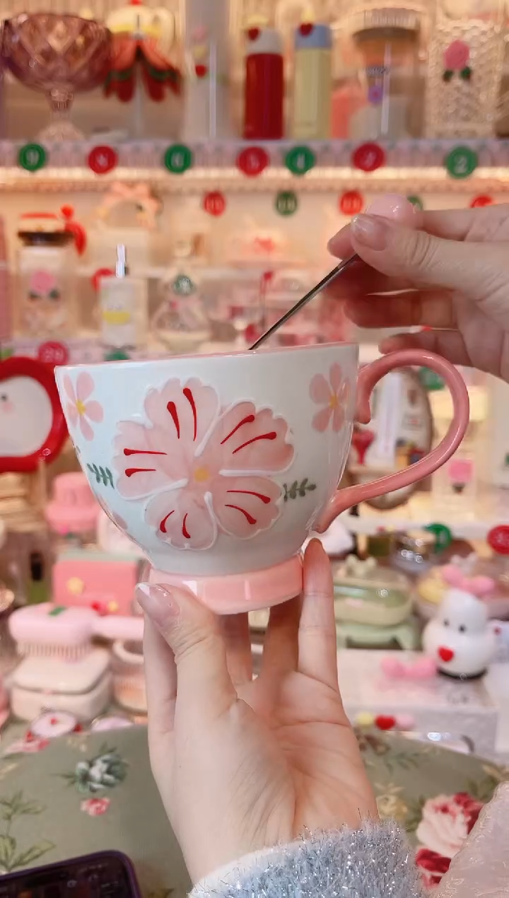 【闪购商品】摆件花朵早餐杯品质好，发货快，放心拍