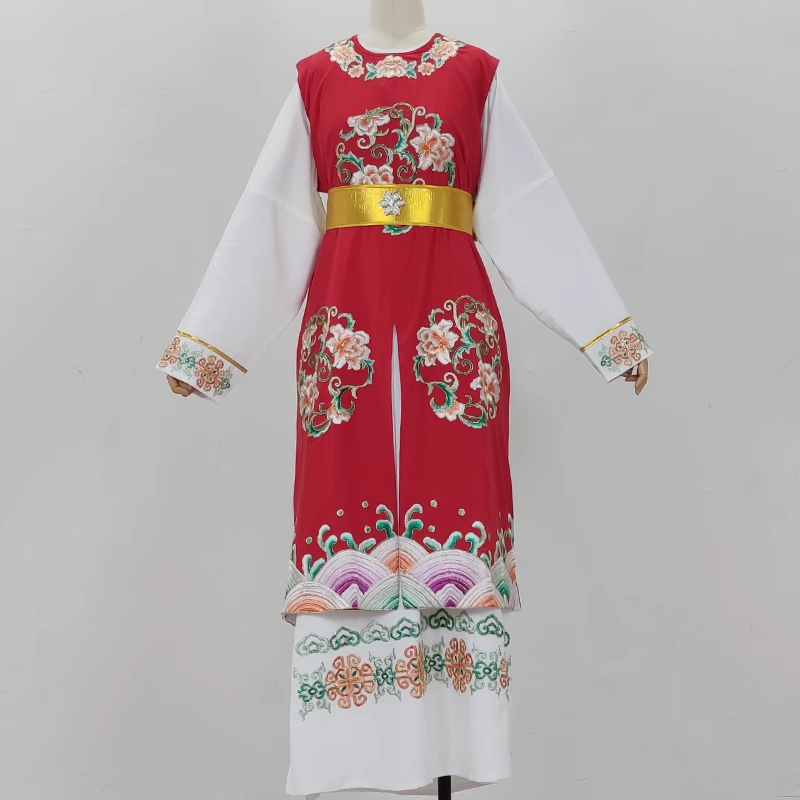 新款小太子团花马甲戏服