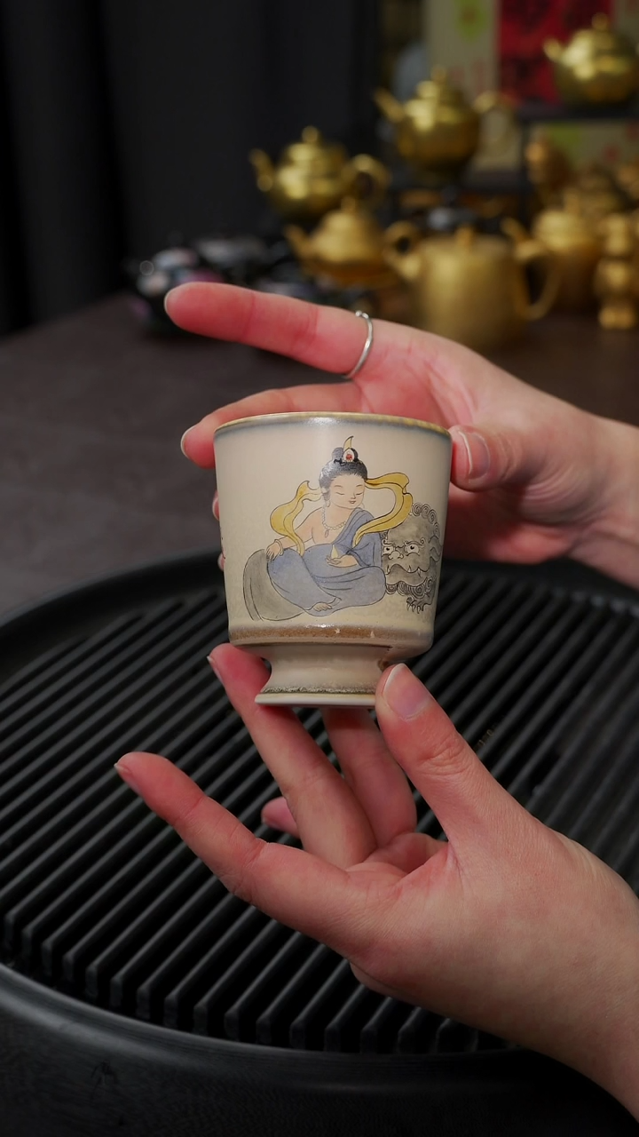 【闪购商品】杯【宜景窑柴烧】手绘杯子47