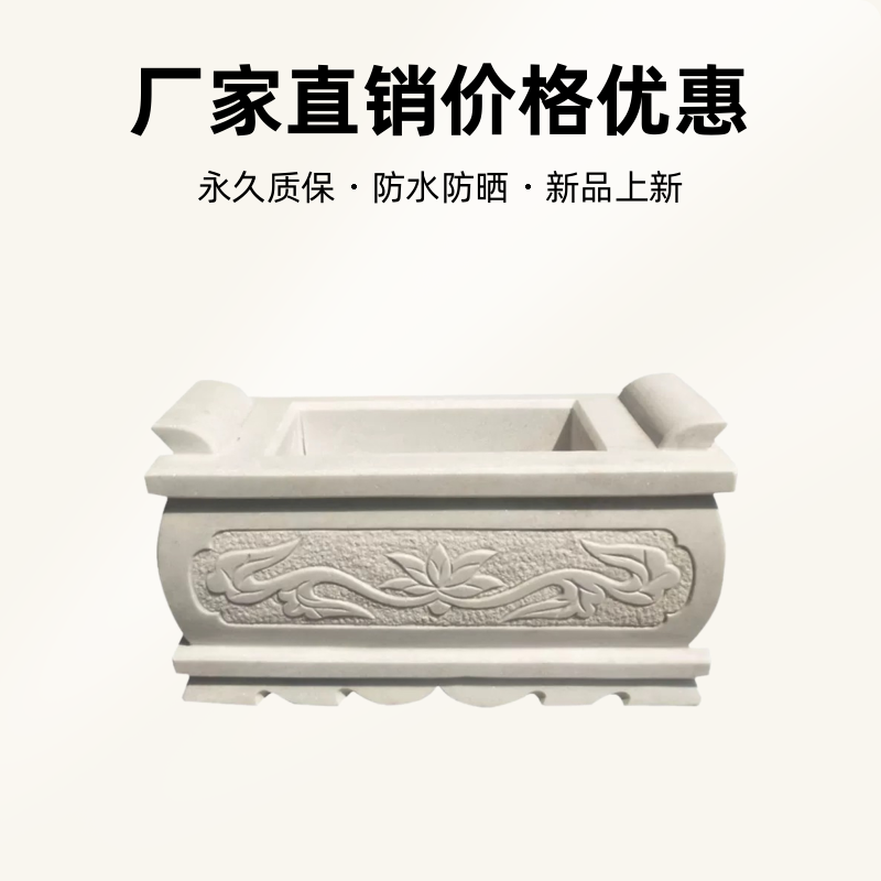 石雕香炉天然石材汉白玉大理石供奉户外烧香青石供台中式狮子家用