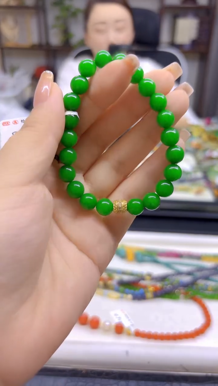 未镶嵌手链翡翠DIY款S489