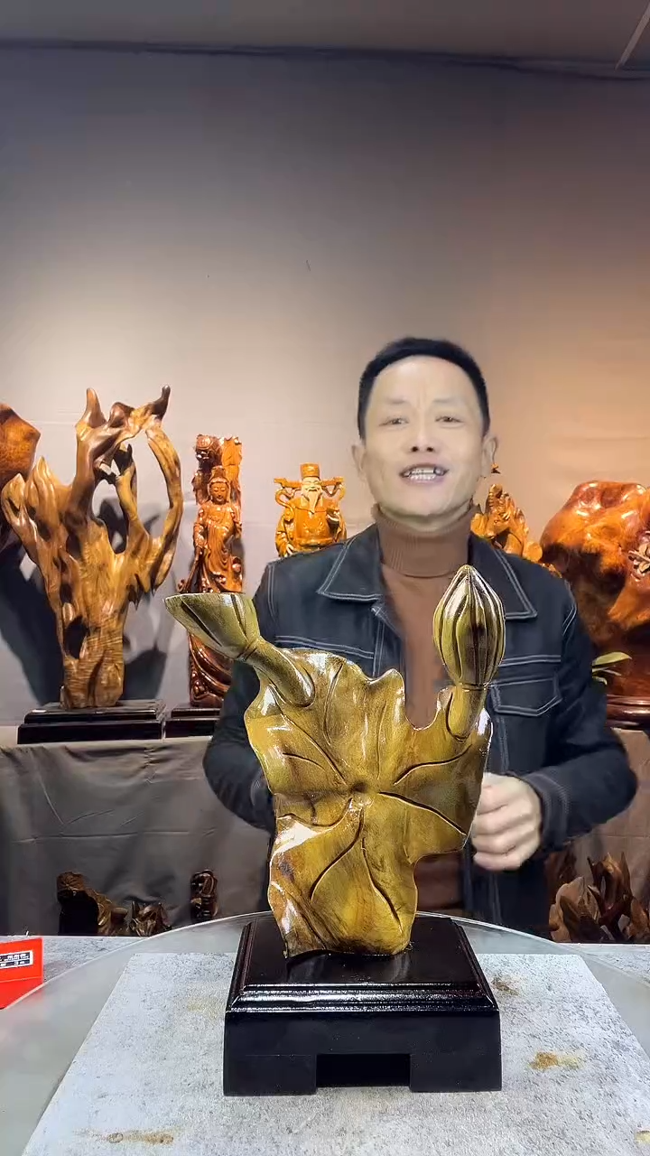 金丝楠麒****麟小叶桢楠随行摆件57