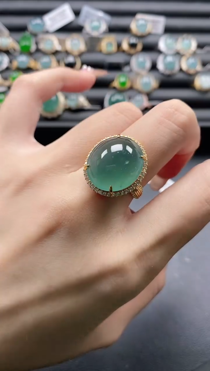 【闪购商品】翡翠戒指银S925镶嵌11111