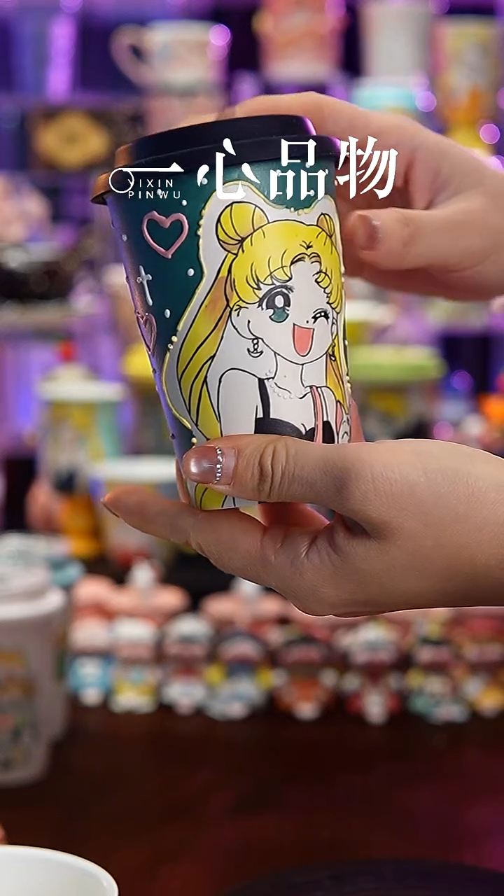 杯子瓷129-9景德镇手工手绘杯子摆件