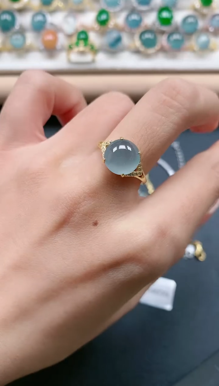 【闪购商品】翡翠戒指银S925镶嵌111111