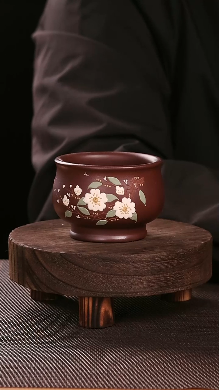 茶杯紫砂紫砂刻绘主人杯78