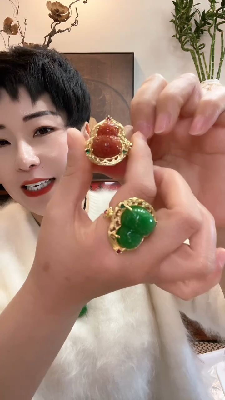 合金戒指翡翠456