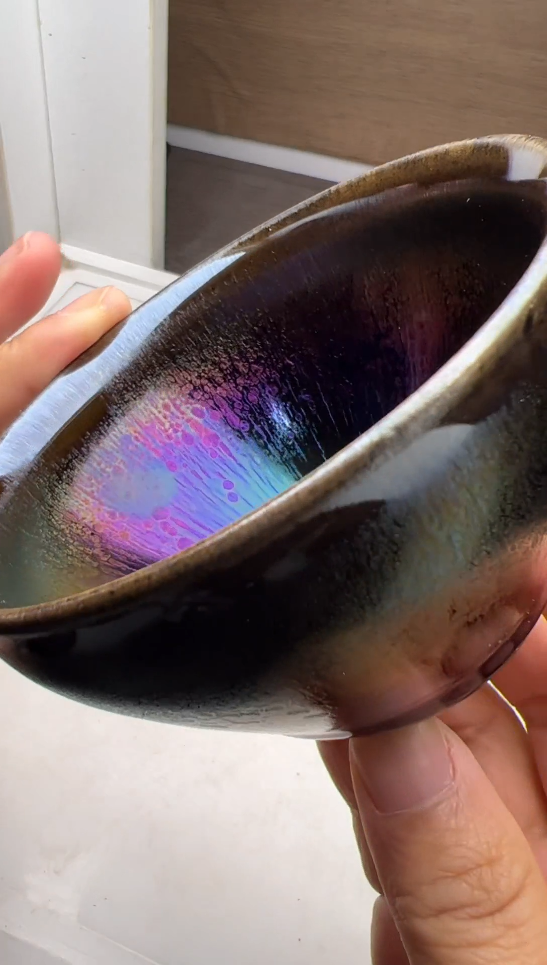 茶盏建窑建盏 七彩油滴