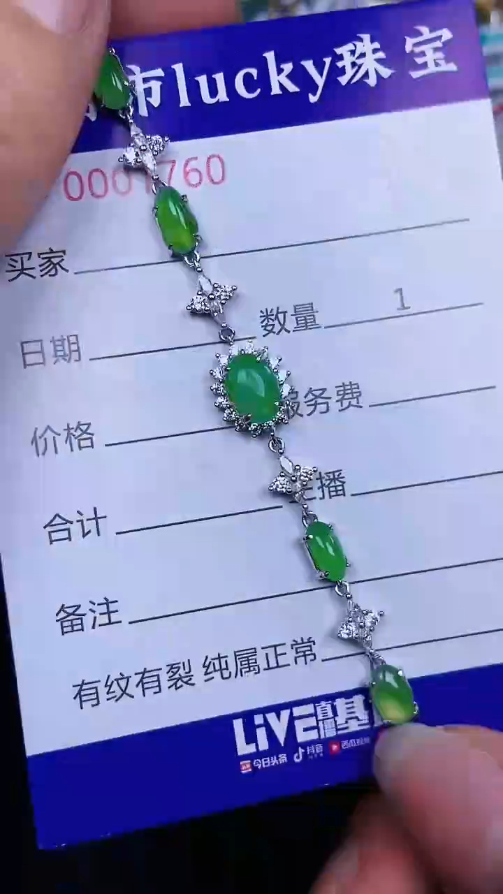 颈饰银S925镶嵌翡翠1760