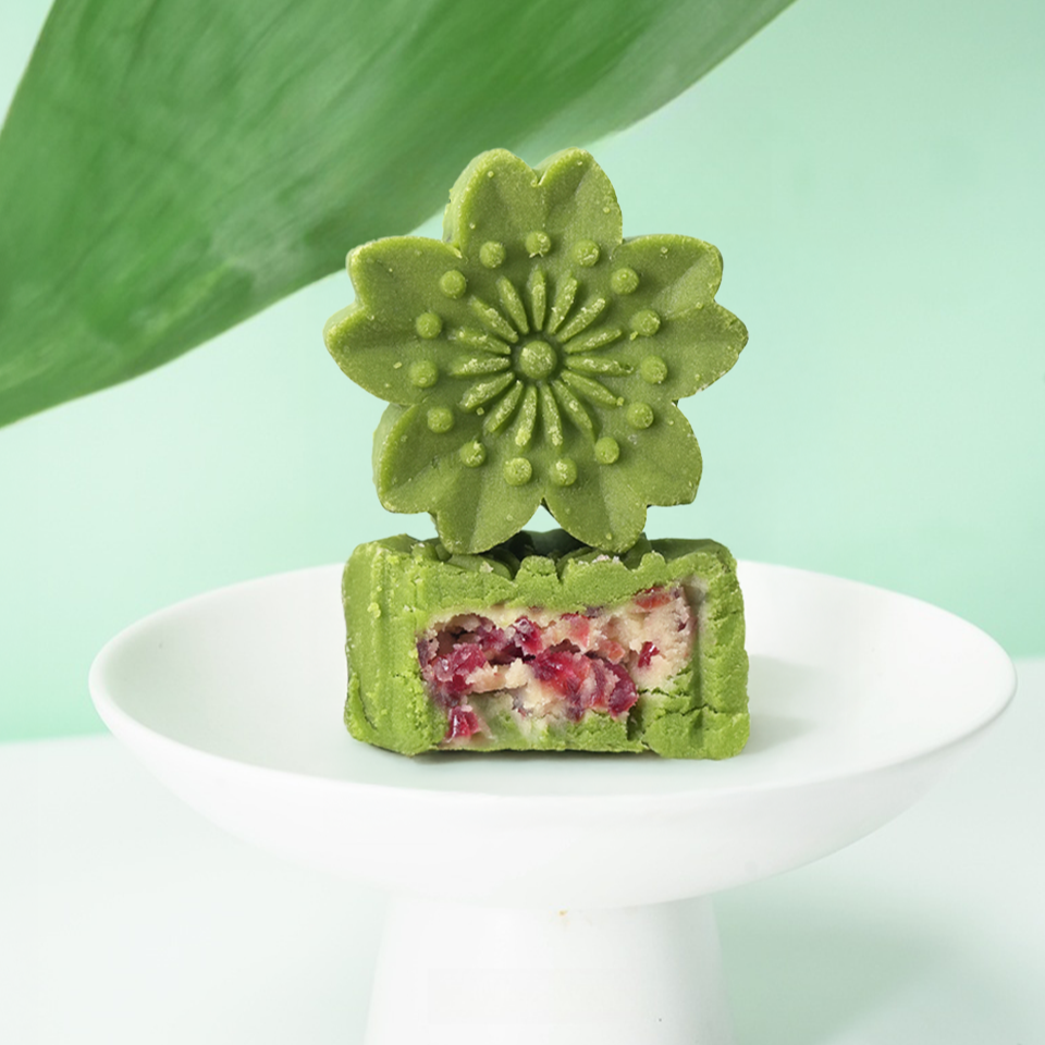 初透抹茶冻啃冰糕 新中式传统绿豆糕点下午茶冷冻保存顺丰