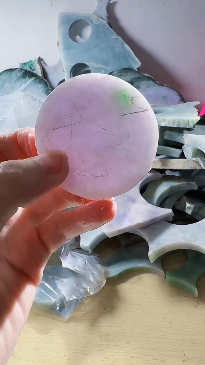 翡翠裸石缅甸翡翠A货文130