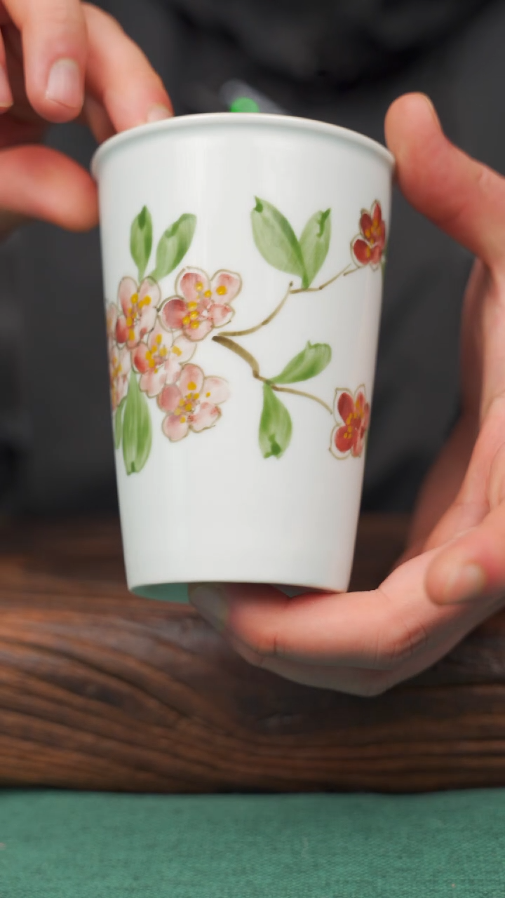 【闪购商品】瓷片196寻一缕瓷香杯釉下手工手绘瓷器