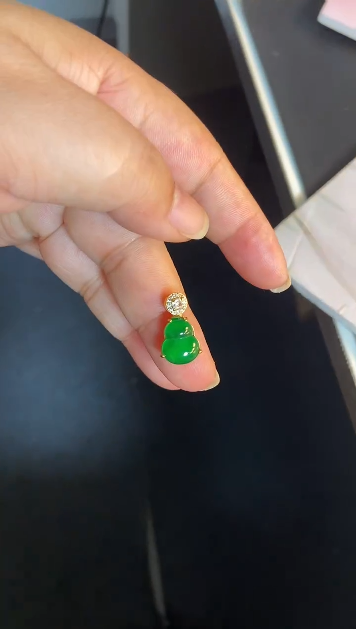 吊坠(不含链)银S925镶嵌翡翠1