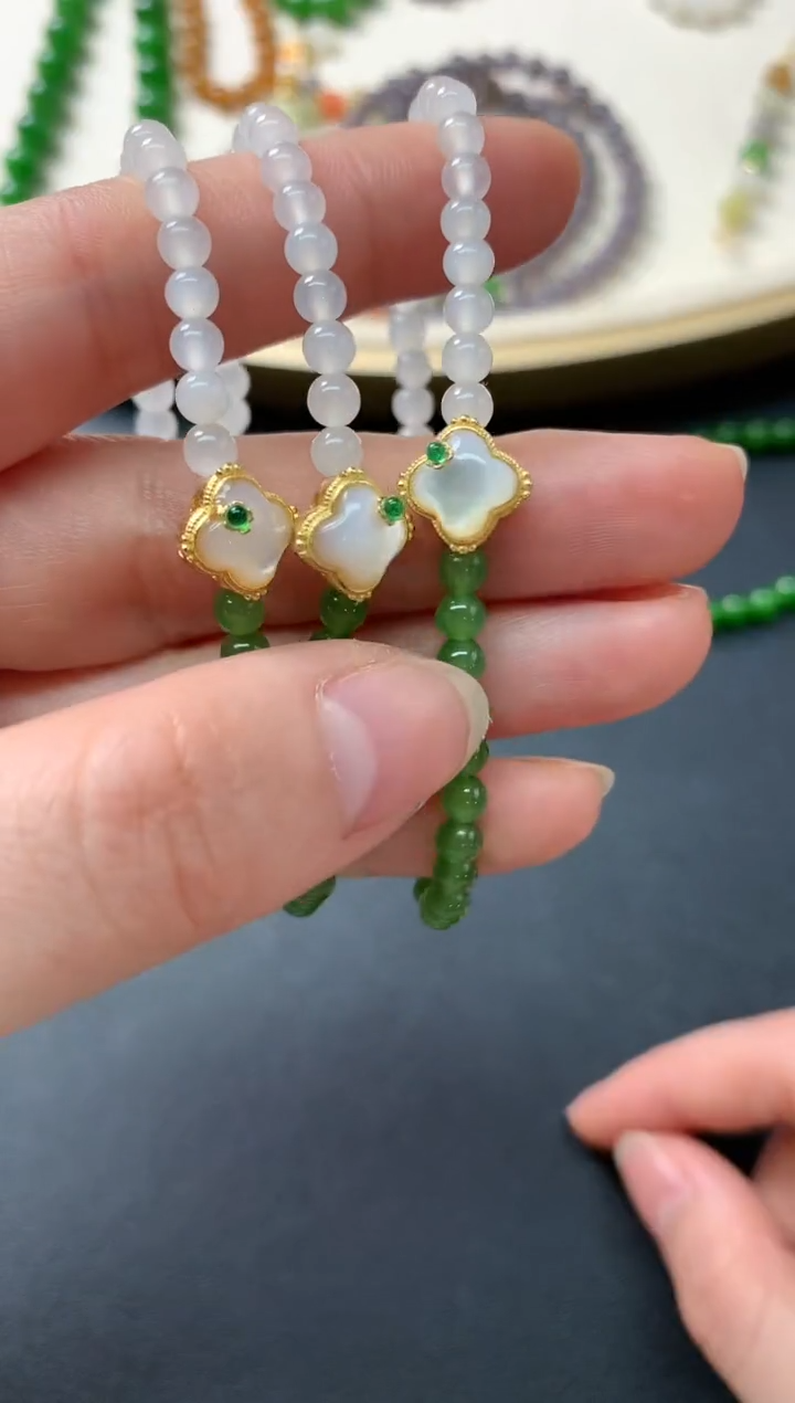 【闪购商品】和田玉手串未镶嵌多样性发其一R132|480