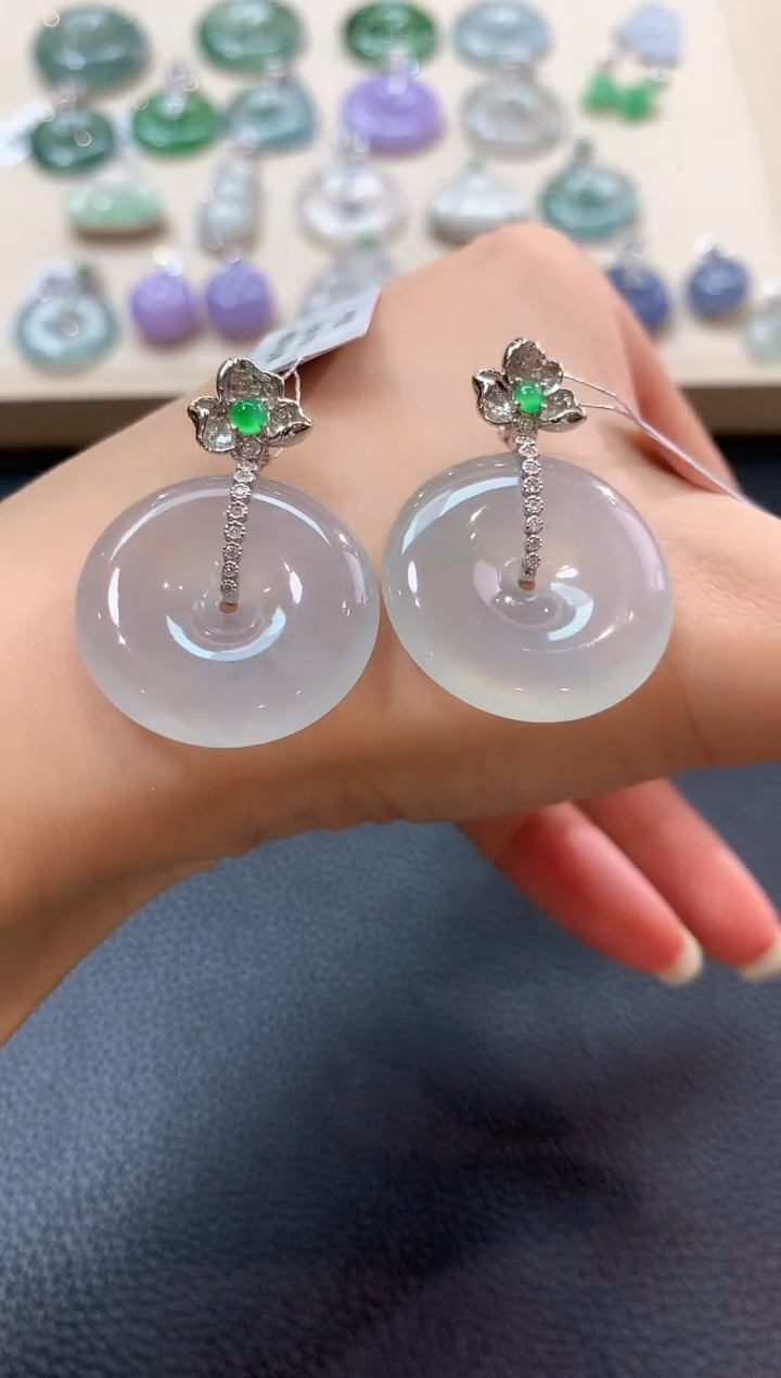 翡翠18K金镶嵌吊坠(不含链)b17多样性一件发货