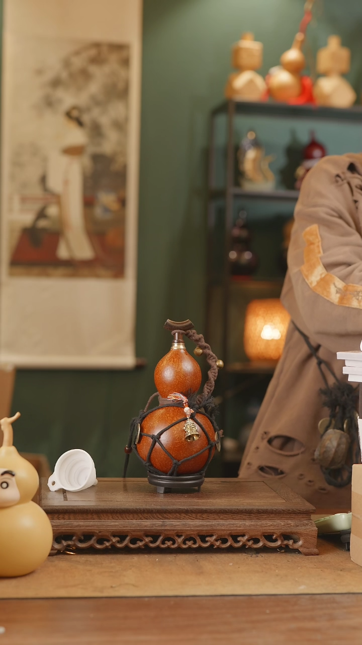 【闪购商品】345号精品天然大漆工艺防渗内胆酒葫芦~