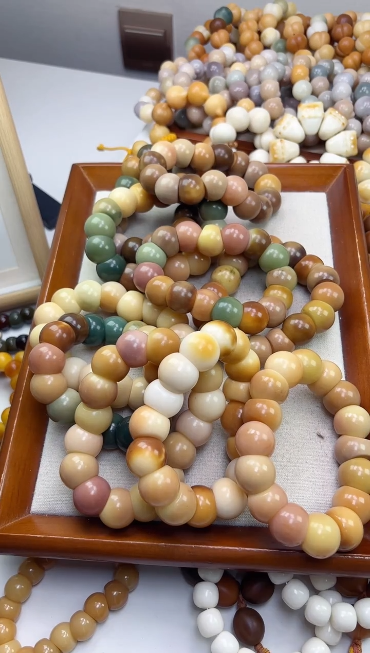 手串菩提根/象牙果沐q34紫美人玉化蒜瓣肠20+mm手串瑕疵不补随机