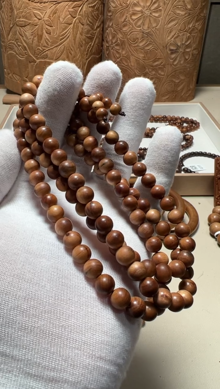 【闪购商品】檀香木手串/手链老山檀香0.8/108横纹黑肉瑕疵福利