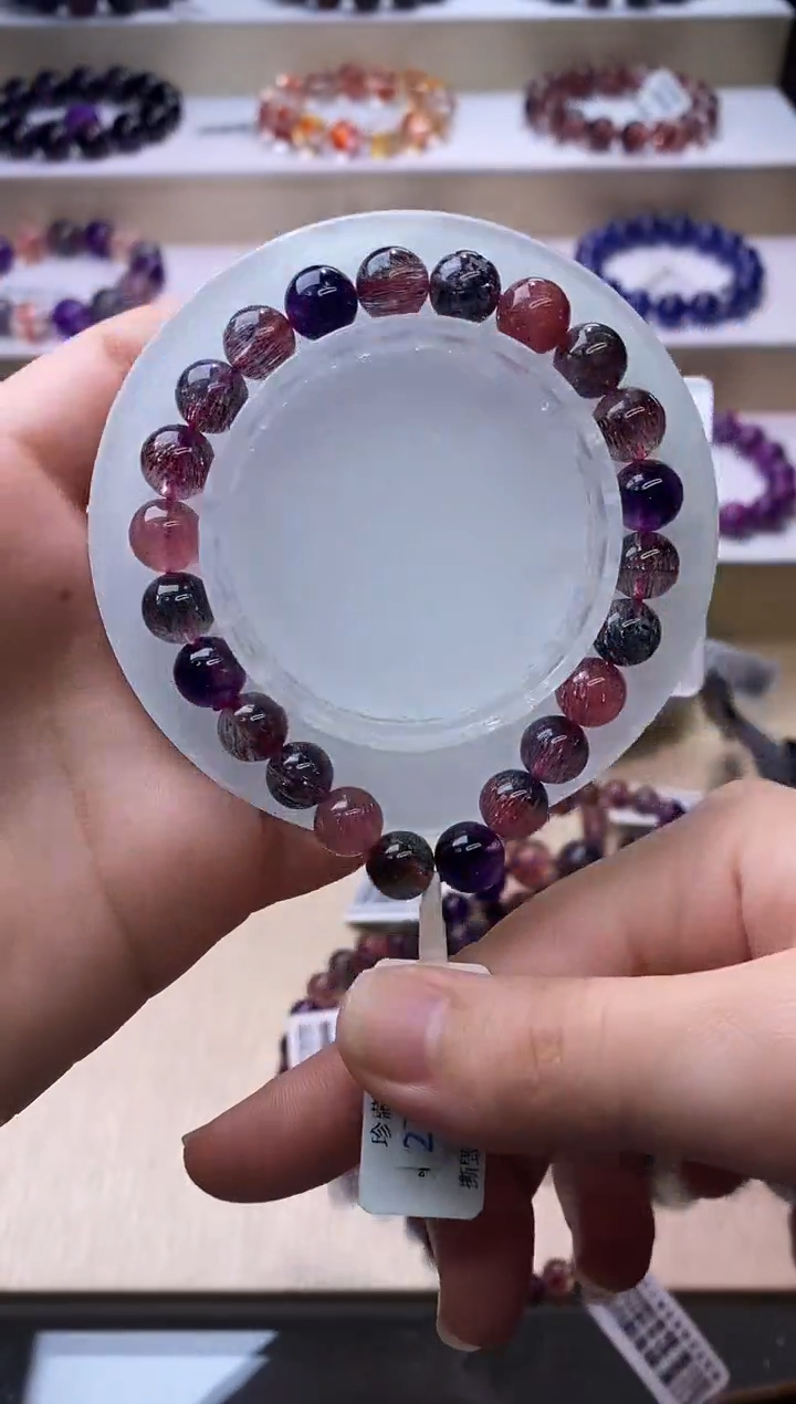 【闪购商品】水晶手链未镶嵌黑加仑超七单圈8m+