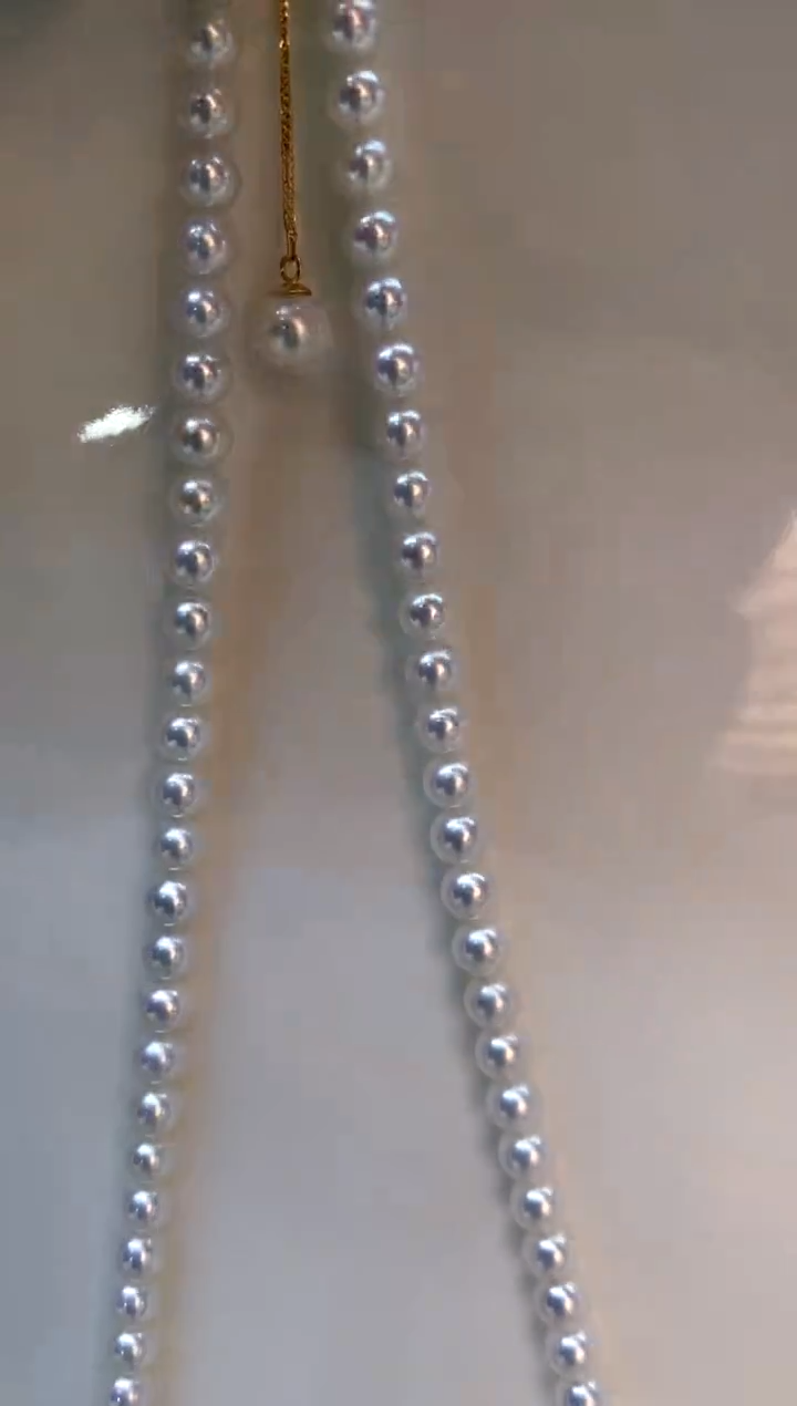 【闪购商品】淡水珍珠项链18K金镶嵌5