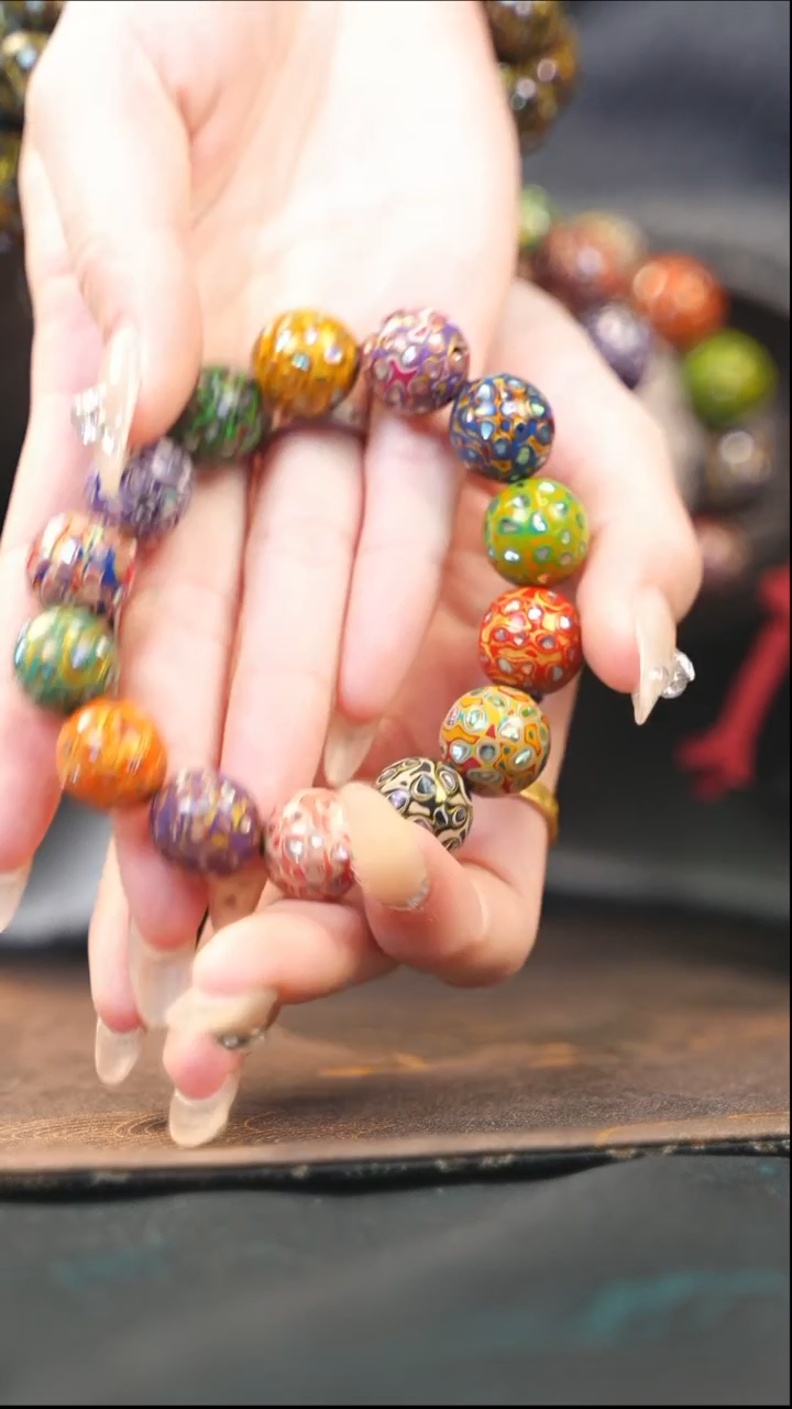 【闪购商品】紫光檀多宝螺钿手串（1.5）