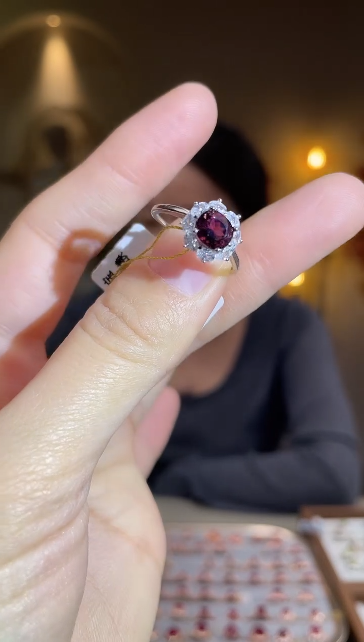 银S925镶嵌手饰碧玺手饰