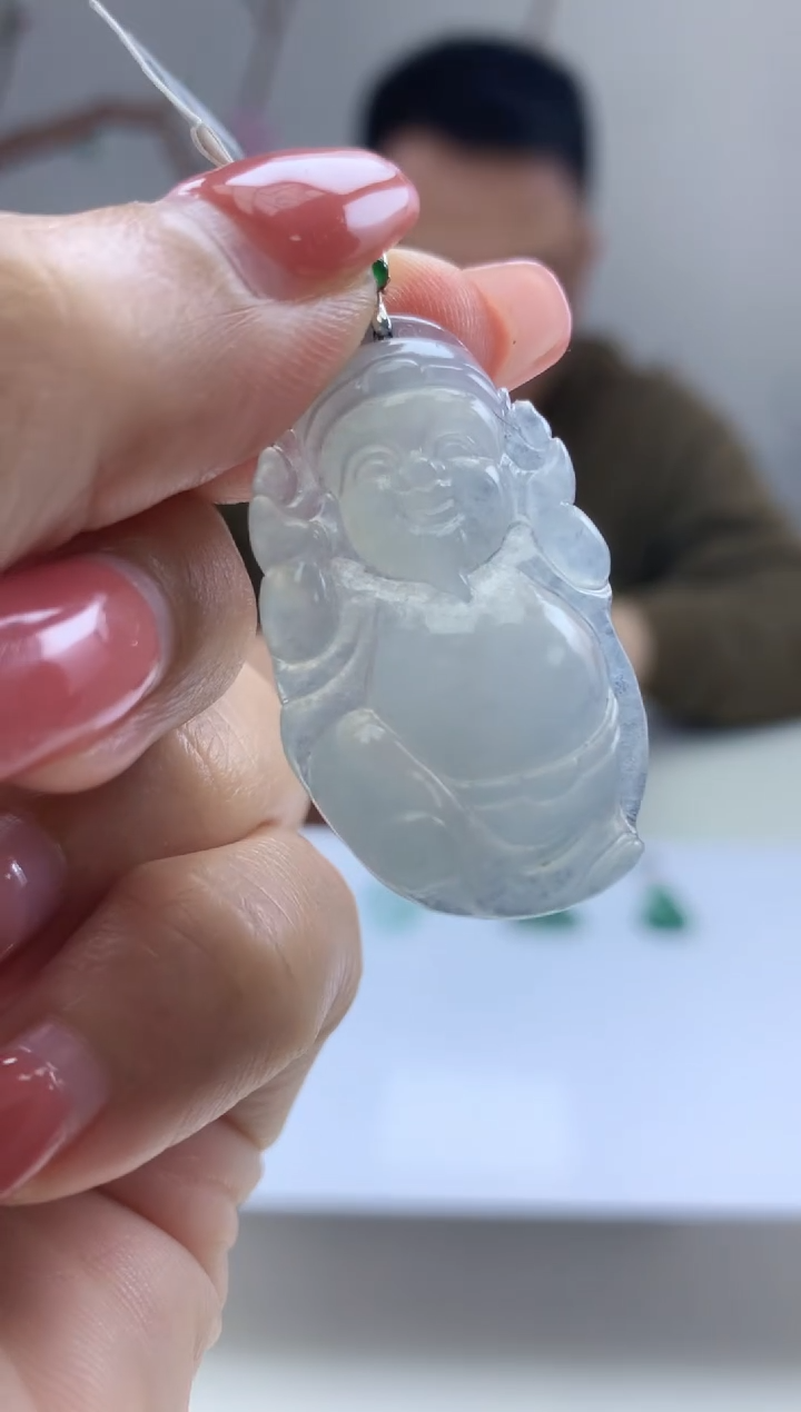 【闪购商品】定制翡翠未镶嵌005xm-毛货财神90赠金扣