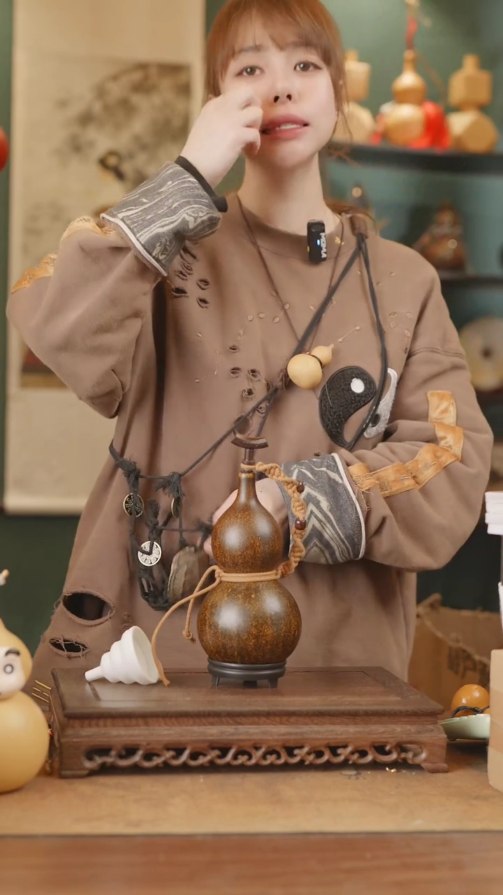 【闪购商品】297号精品天然大漆工艺防渗内胆酒葫芦~