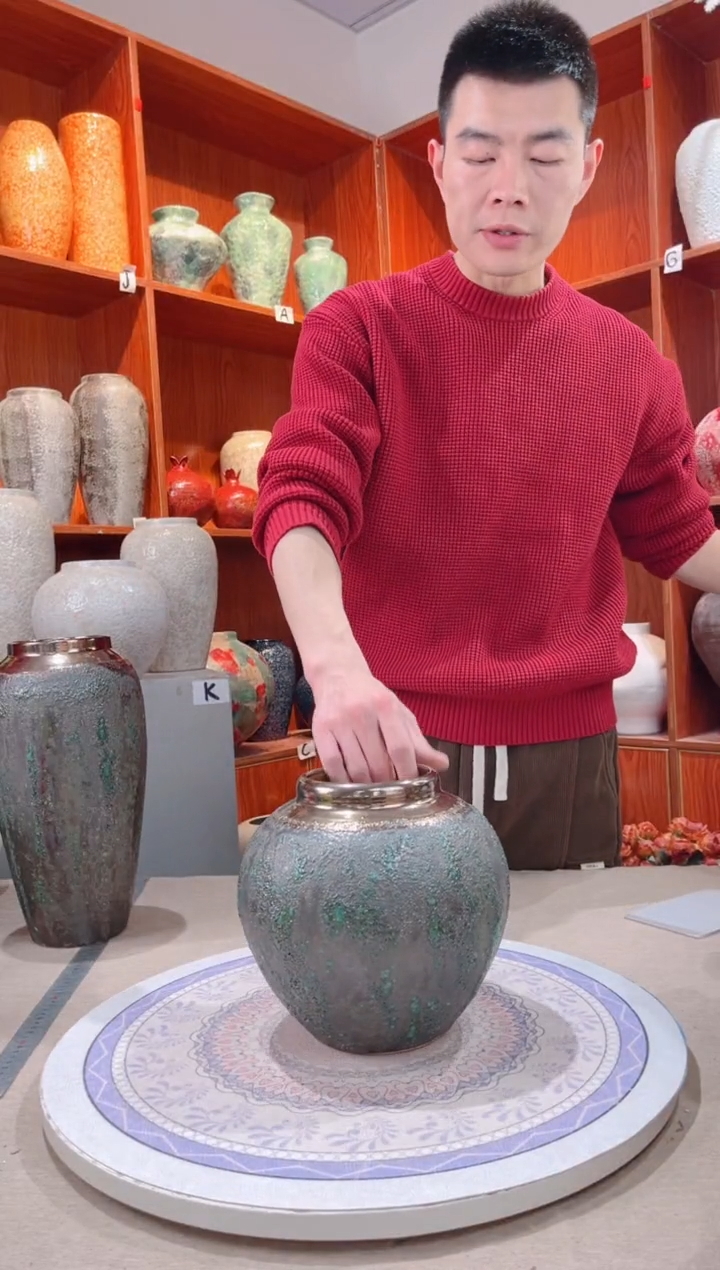 【闪购商品】瓶青铜 小号 陶瓷花瓶 无花