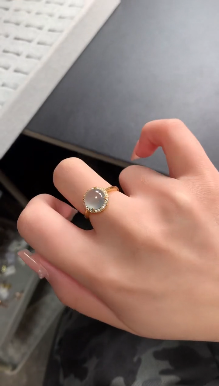 【闪购商品】翡翠戒指银S925镶嵌52141