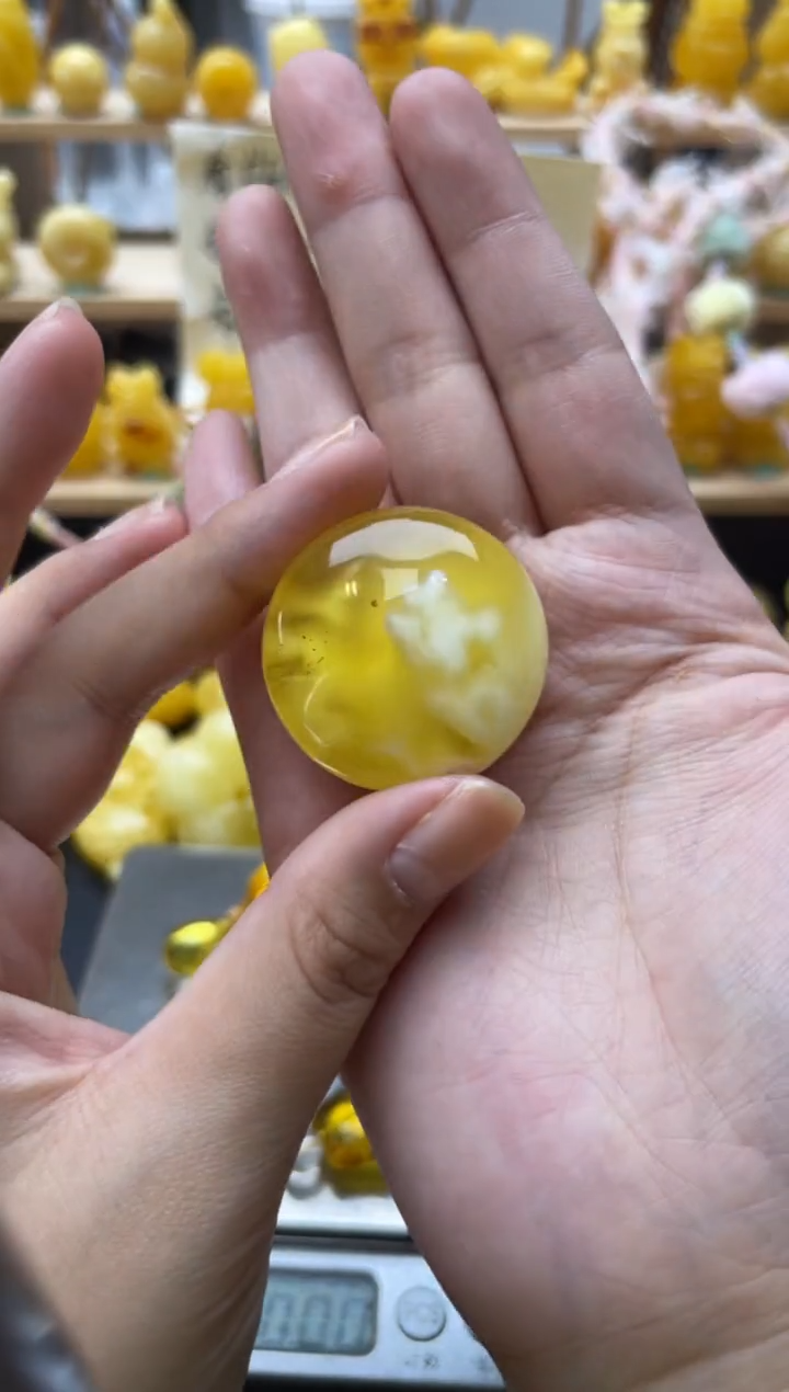 琥珀未镶嵌珠宝奇石暮**️069琥珀蜜蜡微瑕拍6发1