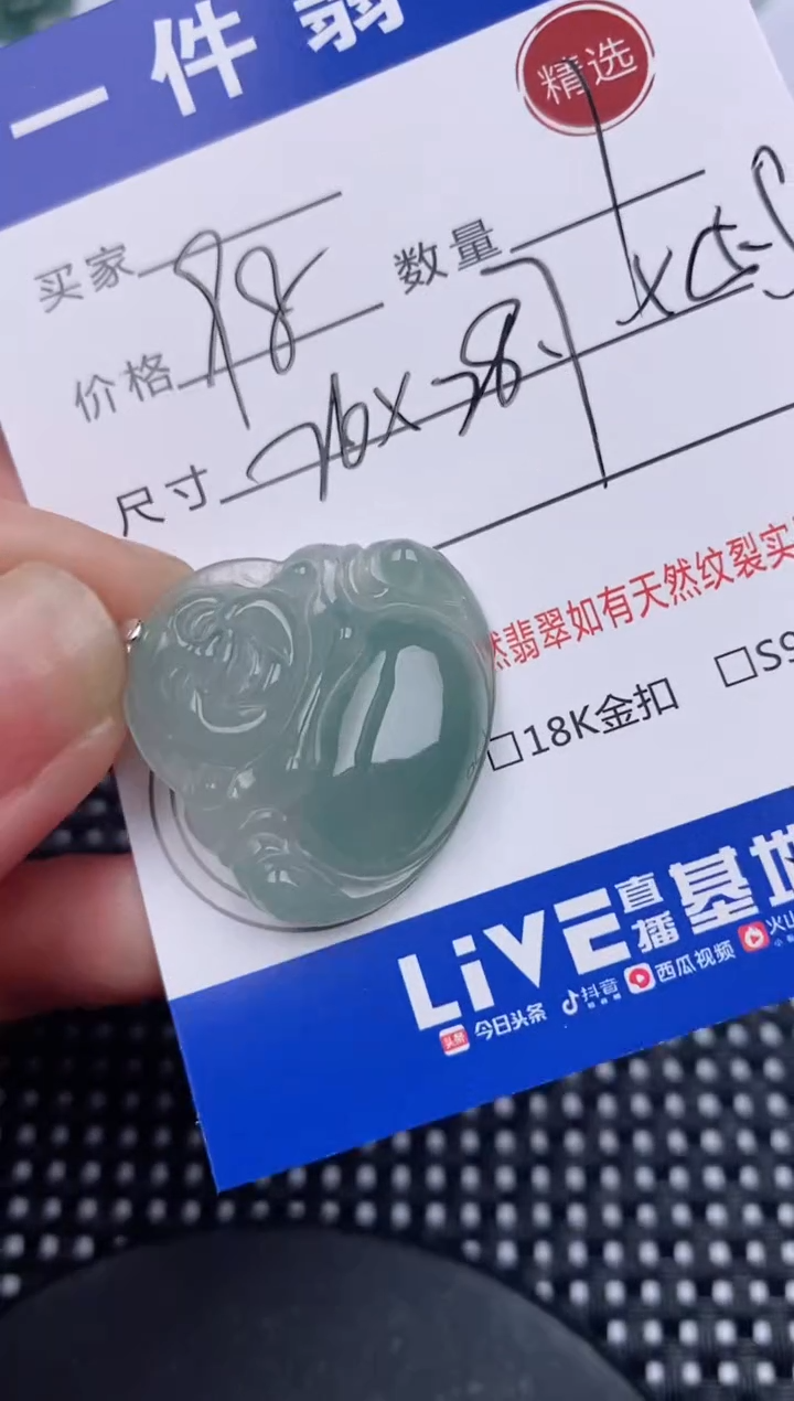 翡翠银S925镶嵌颈饰挂件