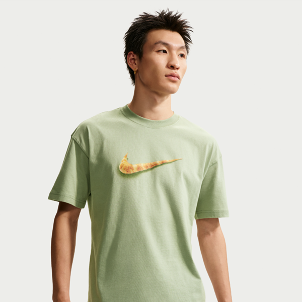 NIKE耐克夏季正品TEE纯棉地平线绿百搭男子运动短袖T恤FZ7955-370