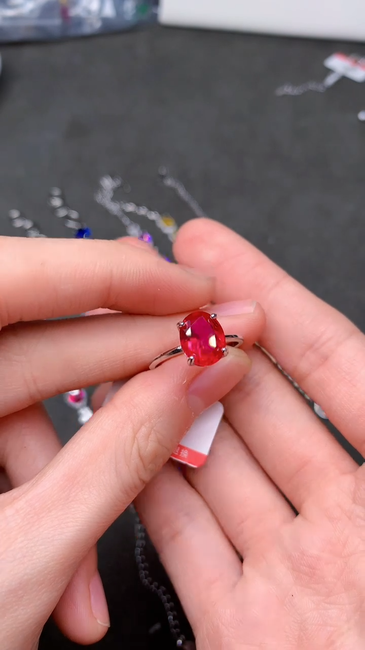 【闪购商品】红宝石戒指银S925镶嵌.......