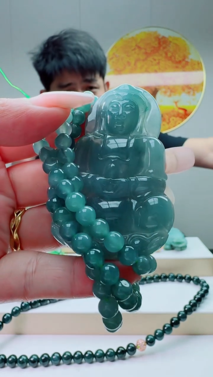 翡翠未镶嵌颈饰观音多样性随机发其一