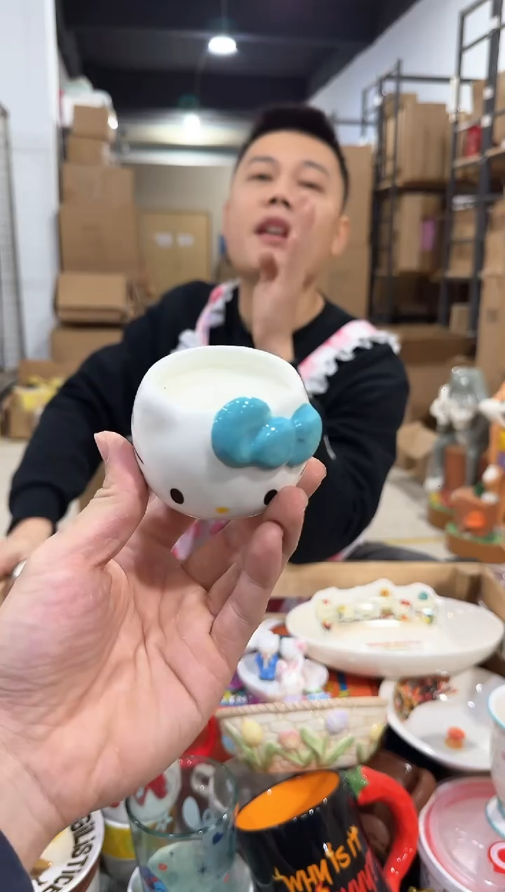 瓷片蓝色kt猫香薰