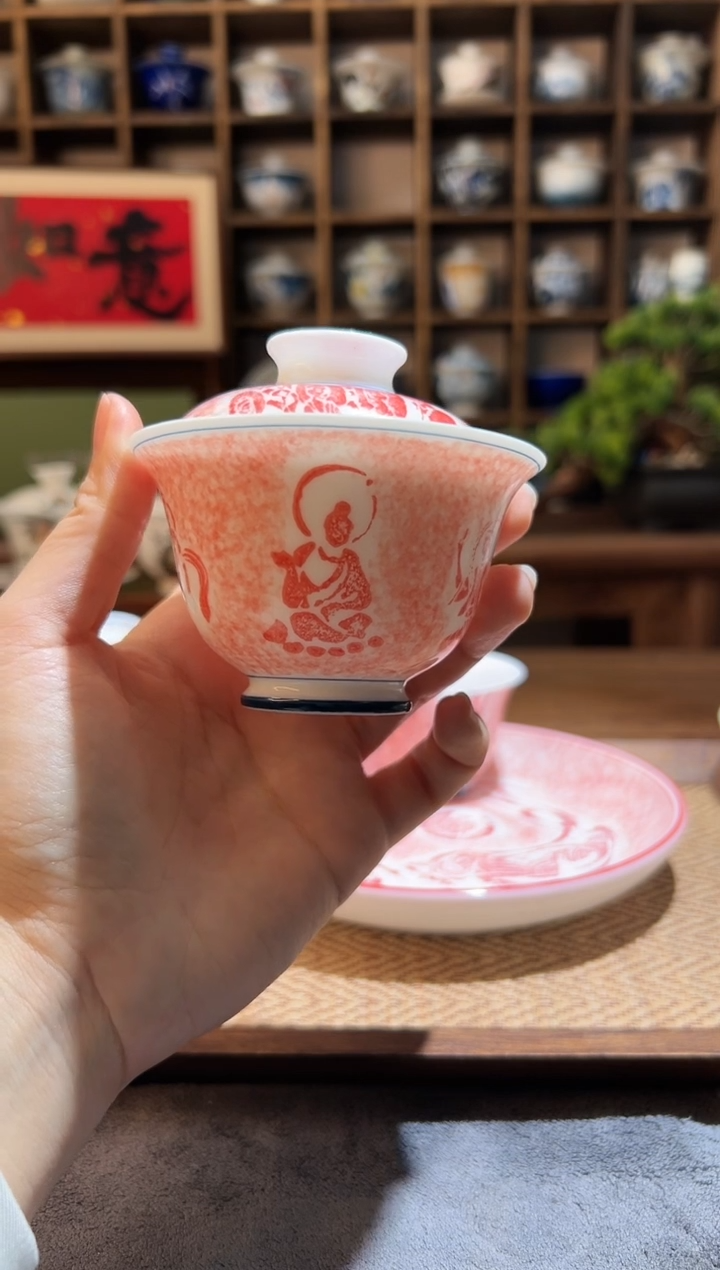 【闪购商品】敦煌飞天拓片盖碗