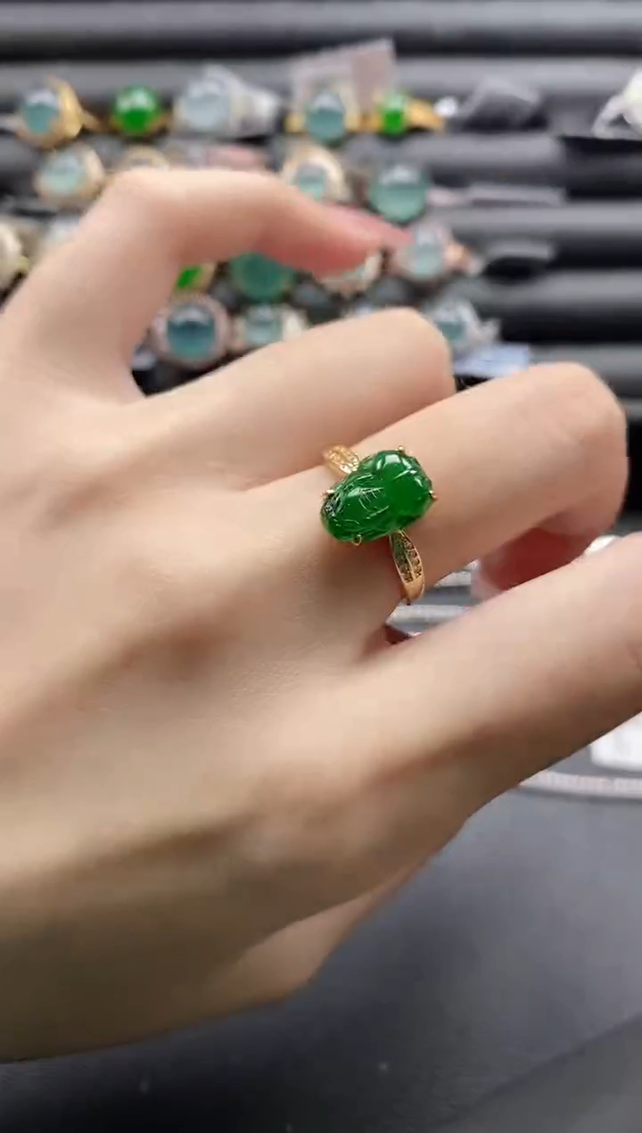 【闪购商品】翡翠戒指银S925镶嵌1111