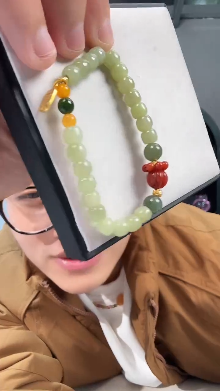 未镶嵌手链和田玉晶8172 约mm