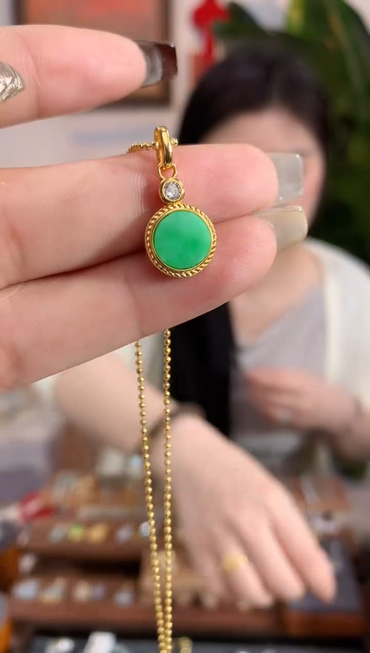 【闪购商品】翡翠银S925镶嵌吊坠(不含链)吊坠