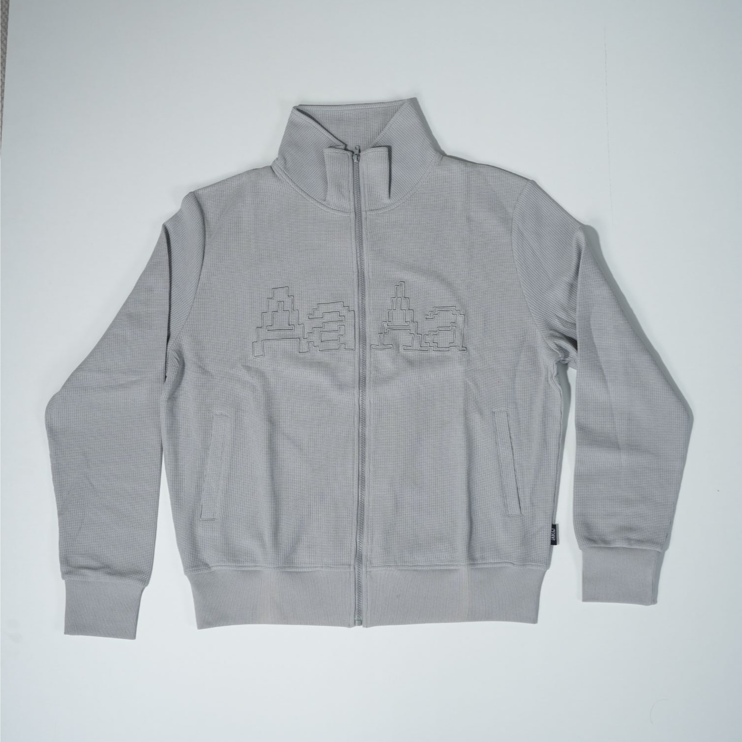 atcg立体刺绣华夫格开衫卫衣