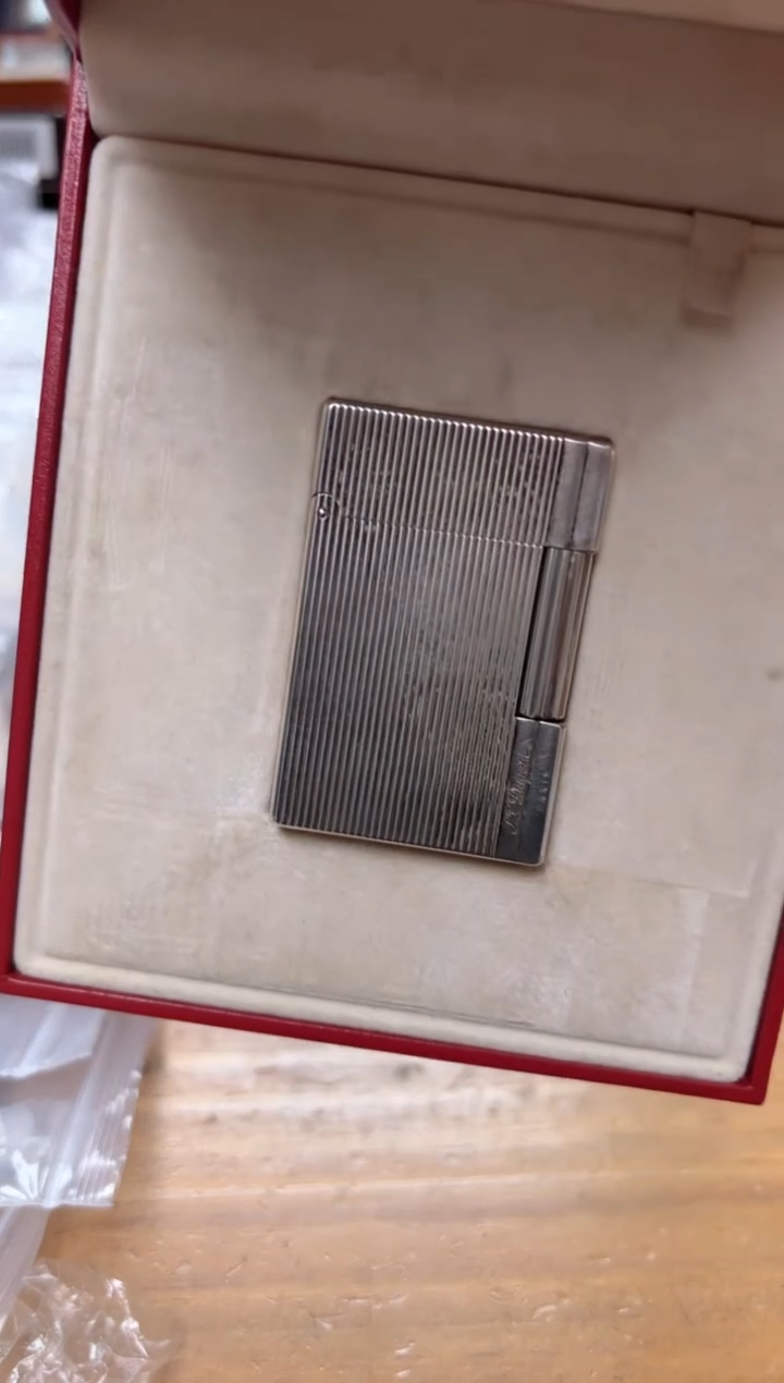 纯铜都家银色盖茨比竖条 带盒